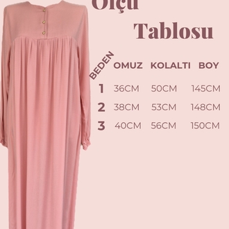 Pembe Robalı Tesettür Elbise 