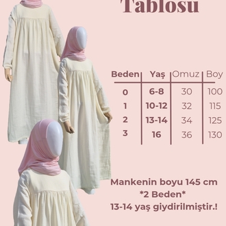 Hac Umre Günlük Sade Çocuk Tesettür Elbise
