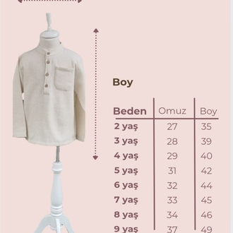 Hakim Yaka Cepli Manşetsiz Gömlek KREM