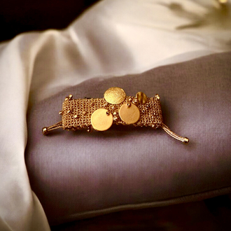 Gold makrome bileklik