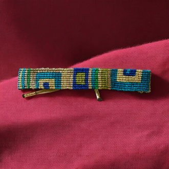 Gold kombinli kilim makrome bileklik 