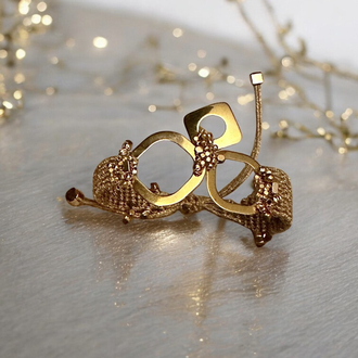 Gold makrome bileklik