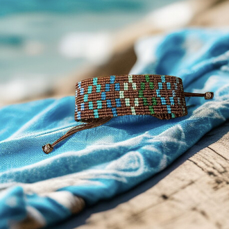Kilim desen makrome bileklik 