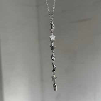 Manifest kolye silver l Çelik