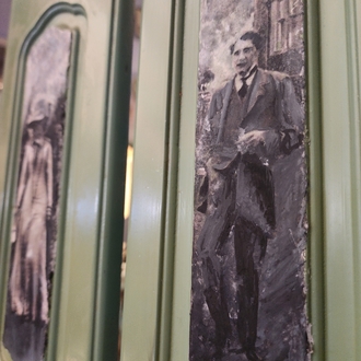 2 Adet Ahşap Duvar Resmi- Gatsby ve Daisy