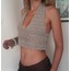 Bej Örgü CropTop Marlyn