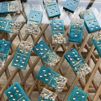 El Yapımı Deniz Temalı Domino Seti