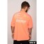 Neon Orange Oversize Street Style Baskılı T-Shirt