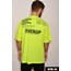 Neon Yellow Oversize Street Style Baskılı T-Shirt 