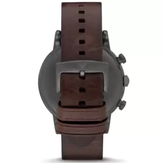 Emporio Armani AR1919 Erkek Kol Saati – Siyah Kadran / Kahverengi Deri / Chronograph