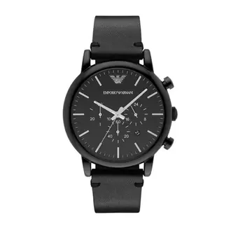 Emporio Armani AR1918 Erkek Kol Saati – Siyah / Deri / Kronograf
