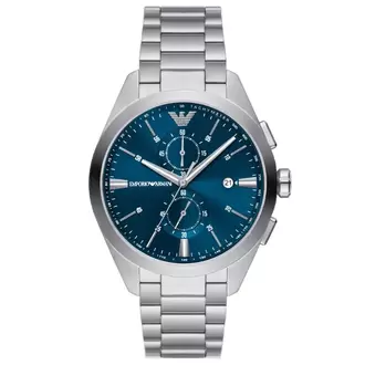 Emporio Armani AR11541 Erkek Kol Saati – Mavi Kadran / Çelik / Kronograf