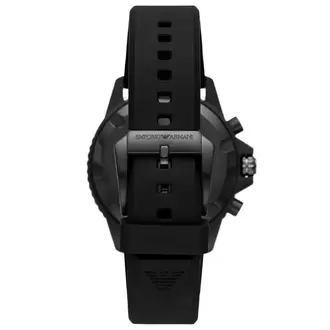 Emporio Armani AR11463 Erkek Kol Saati – Siyah Silikon / Yeşil Kadran / 10 ATM