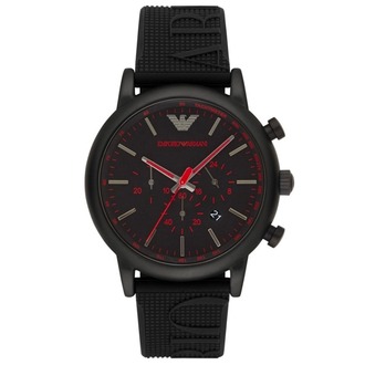 Emporio Armani AR11024 Erkek Kol Saati – Siyah / Silikon / Chronograph