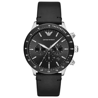 Emporio Armani AR11243 Erkek Kol Saati – Siyah / Deri / 43 mm