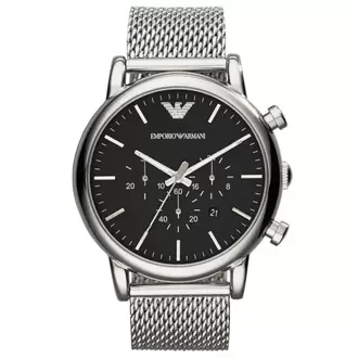 Emporio Armani AR1808 Erkek Kol Saati – Siyah Kadran / Mesh Çelik / 5 ATM