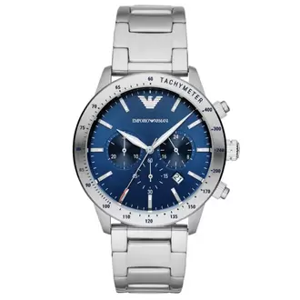 Emporio Armani AR11306 Erkek Kol Saati – Mavi Kadran / Çelik Bilezik / Kronograf