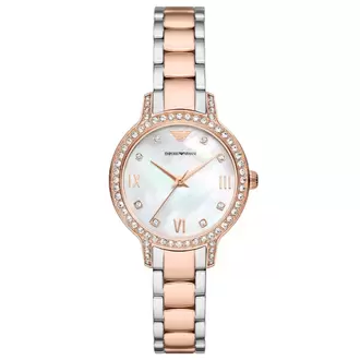 Emporio Armani AR11499 Kadın Kol Saati – Rose Gold / İki Ton / Kristalli
