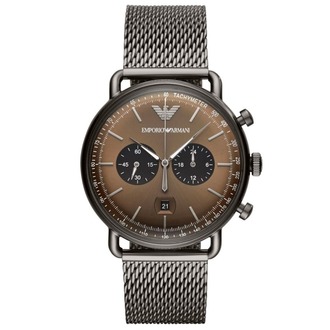 Emporio Armani AR11141 Erkek Kol Saati – Kahverengi Kadran / Mesh Çelik / 5 ATM