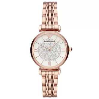 Emporio Armani AR11244 Kadın Kol Saati – Rose Gold / Beyaz Kristalli Kadran
