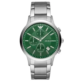 Emporio Armani AR11507 Erkek Kol Saati – Yeşil Kadran / Çelik / Kronograf