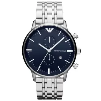 Emporio Armani AR1648 Erkek Kol Saati – Mavi Kadran / Çelik / Chronograph