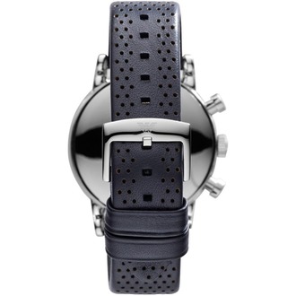 Emporio Armani AR1736 Erkek Kol Saati – Mavi Kadran / Deri Kayış / Kronograf