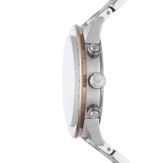 Emporio Armani AR11352 Erkek Kol Saati – Bej Kadran / Çelik / 3 ATM