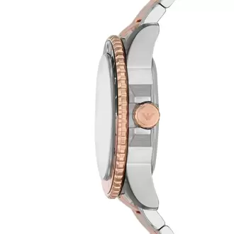 Emporio Armani AR11591 Erkek Kol Saati – GMT / İki Ton Çelik / 10 ATM