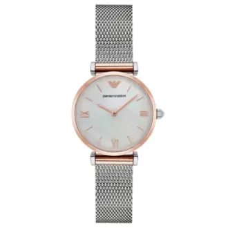 Emporio Armani AR2067 Kadın Kol Saati – İnci Kadran / Rose Gold / Milaneze