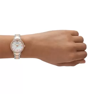 Emporio Armani AR11499 Kadın Kol Saati – Rose Gold / İki Ton / Kristalli