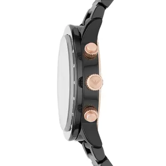 Emporio Armani AR70002 Erkek Kol Saati – Siyah Seramik / Rose Detay / Chronograph
