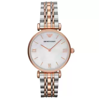 Emporio Armani AR1683 Kadın Kol Saati – İki Ton Çelik / İnci Kadran / 32 mm
