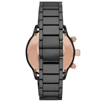 Emporio Armani AR70002 Erkek Kol Saati – Siyah Seramik / Rose Detay / Chronograph