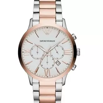 Emporio Armani AR11209 Erkek Kol Saati – Beyaz Kadran / Çelik / Rose Gold Detay