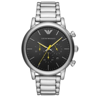 Emporio Armani AR11324 Erkek Kol Saati – Siyah Kadran / Çelik / 5 ATM