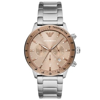 Emporio Armani AR11352 Erkek Kol Saati – Bej Kadran / Çelik / 3 ATM