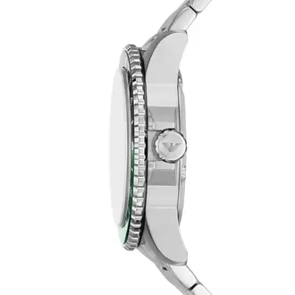 Emporio Armani AR11589 Erkek Kol Saati – Siyah & Yeşil GMT / Çelik / 10 ATM
