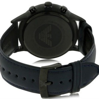 Emporio Armani AR2481 Erkek Kol Saati – Siyah / Lacivert Deri / Chronograph