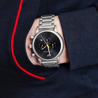 Emporio Armani AR11324 Erkek Kol Saati – Siyah Kadran / Çelik / 5 ATM