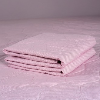 TEK KİŞİLİK YÜN DOLGULU PİKE PEMBE