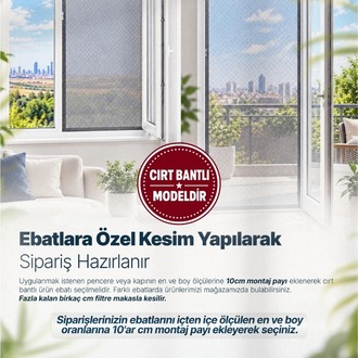 TOZ VE POLEN FİLTRELİ SİNEKLİK - CIRT BANTLI - KAPI BALKON FİLTRESİ