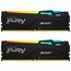 Kingston Fury Beast RGB KF552C40BBAK2/32 32GB (2x16GB) DDR5 5200MHz CL40 Siyah Gaming RAM (Bellek)
