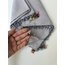 GRİ muska boncuklu yazma