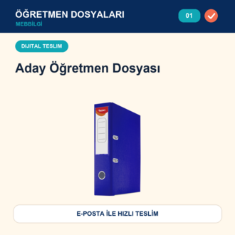 01-Maarif Modeli Uyumlu Aday Öğretmen Dosyası — Dijital Teslim