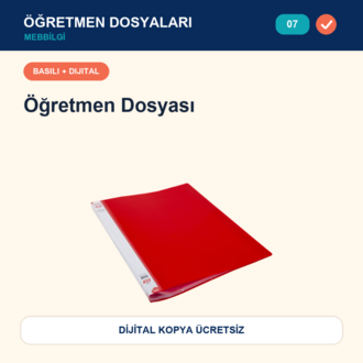 07-Maarif Modeli Uyumlu Öğretmen Dosyası — Basılı + Dijital