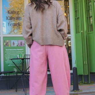 Oiki Pembe Balon Pantolon