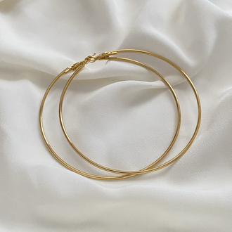 Gold/Silver Büyük Halka Küpe