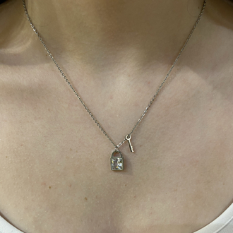 Gold/Silver Kilit&Anahtar Kolye