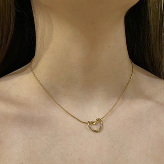 Gold/Silver Kalp Kolye